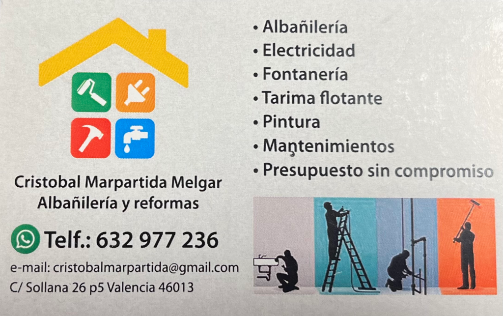 Cristobal Marpartida Melgar - Albañilería y reformas